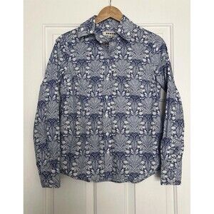 Boden Button Down Shirt Blue Pattern Size US 2